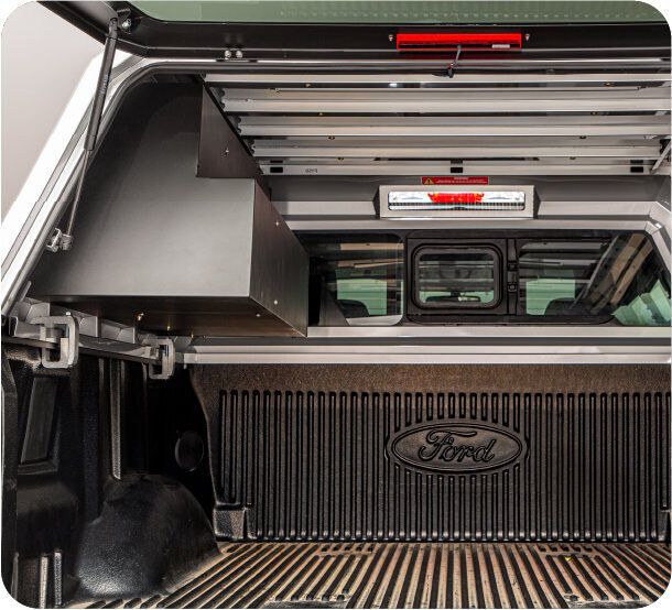Tiroir latéral gauche RSI SmartCap Evo pour Jeep Gladiator 2020+, accessoire robuste en acier.