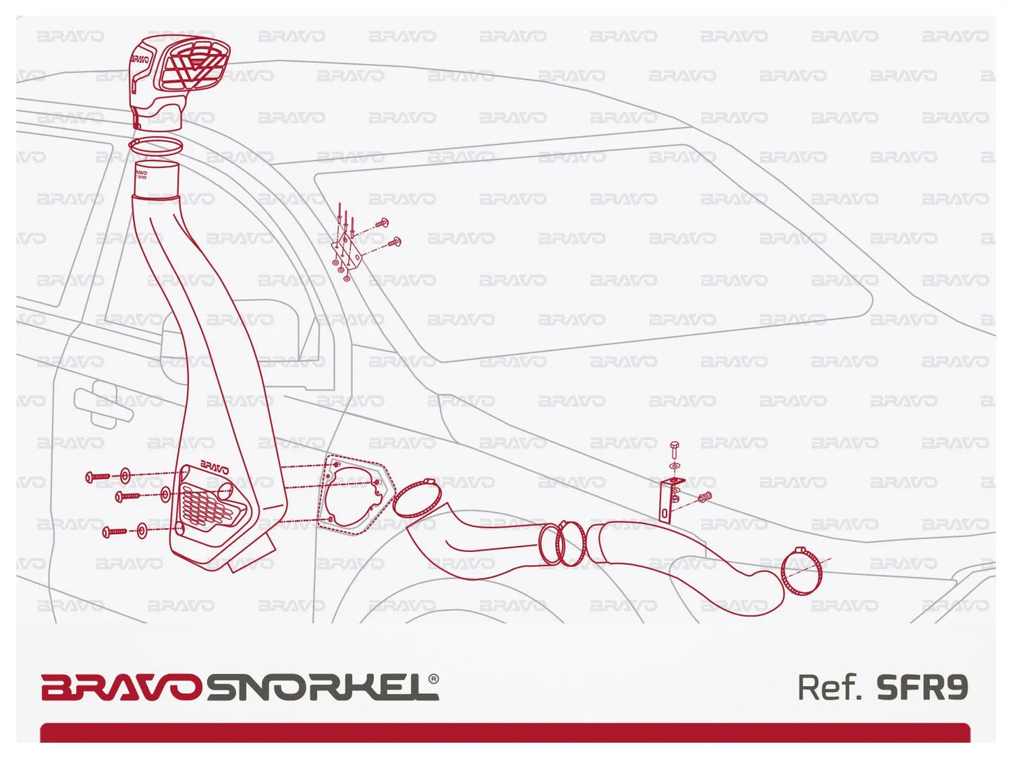 Snorkel Bravo 4x4 - Ford Ranger 2012-2022 sur Xperts4x4 Accessoires 4x4 Off-Road