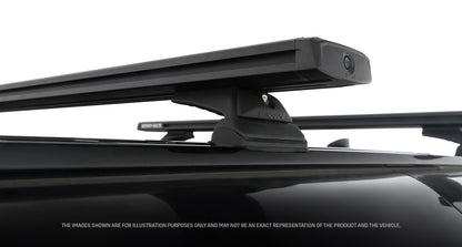 Kit de 3 barres de toit RHINO-RACK pour Land Rover Defender II 110 L663 2020+, longueur 1260 mm, fixation robuste et durable.