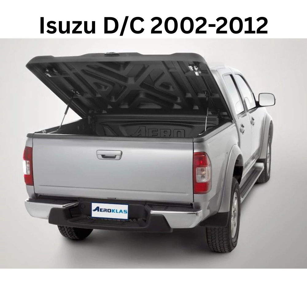 Couvre benne Aeroklas Speed en double coque ABS noir grainé pour double-cab, protection robuste et style élégant pour camion pickup