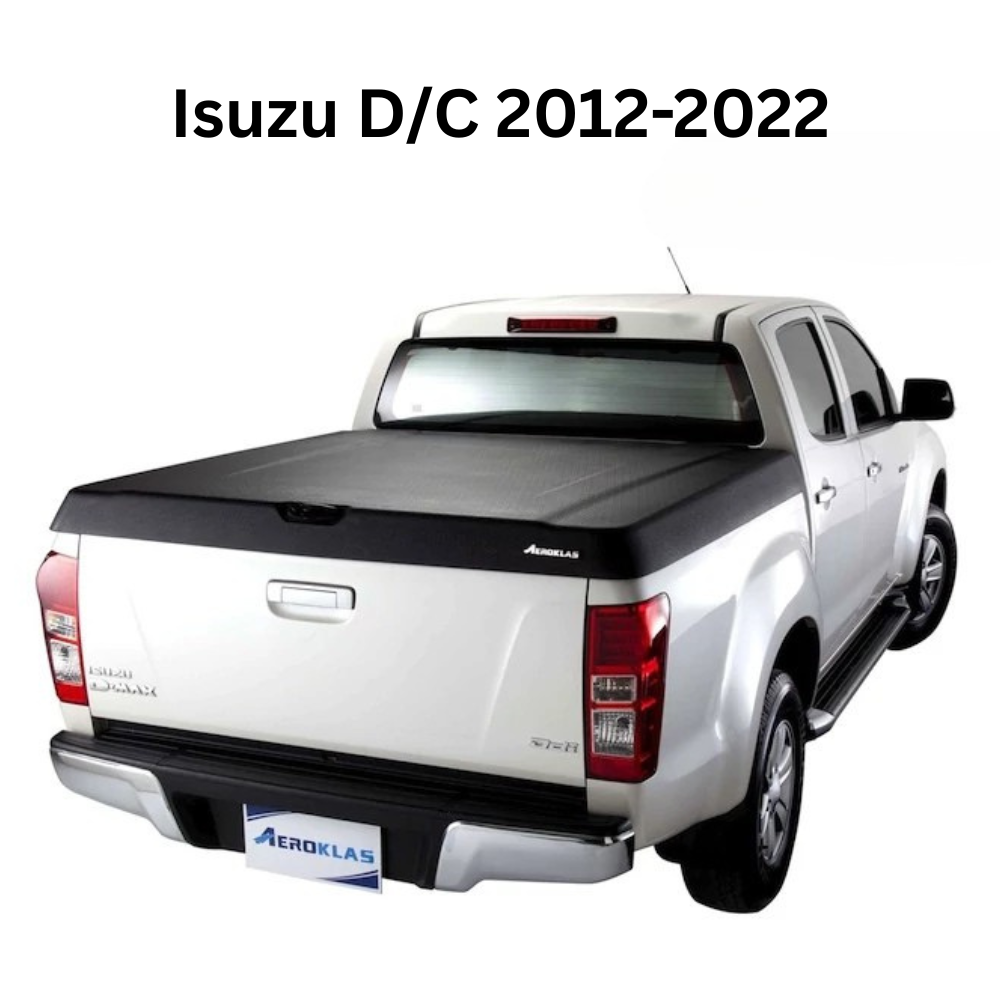 Couvre benne Aeroklas Speed en double coque ABS noir grainé pour véhicule double cab, protection robuste et style moderne.