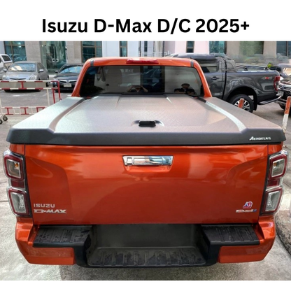 Couvre benne Aeroklas Speed en double coque ABS noir grainé pour double cab, protection robuste pour la benne.