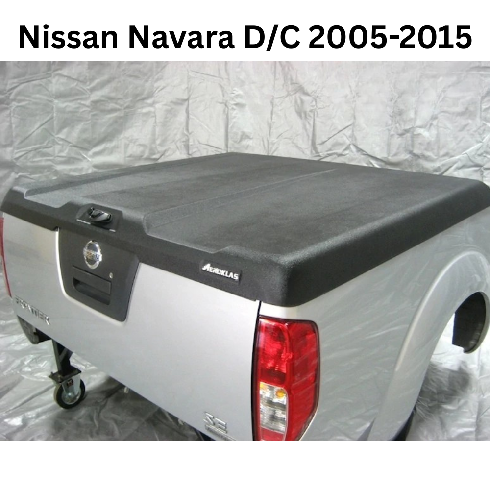 Couvre benne Aeroklas Speed en double coque ABS noir grainé pour double-cab, couvrant la benne avec style et protection.