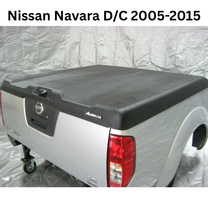 Couvre benne Aeroklas Speed en double coque ABS noir grainé pour double-cab, couvrant la benne avec style et protection.