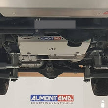 Protection inférieure de la boîte de vitesse ALMONT4WD pour Jeep Wrangler JL, robuste et résistante, installation sécurisée.