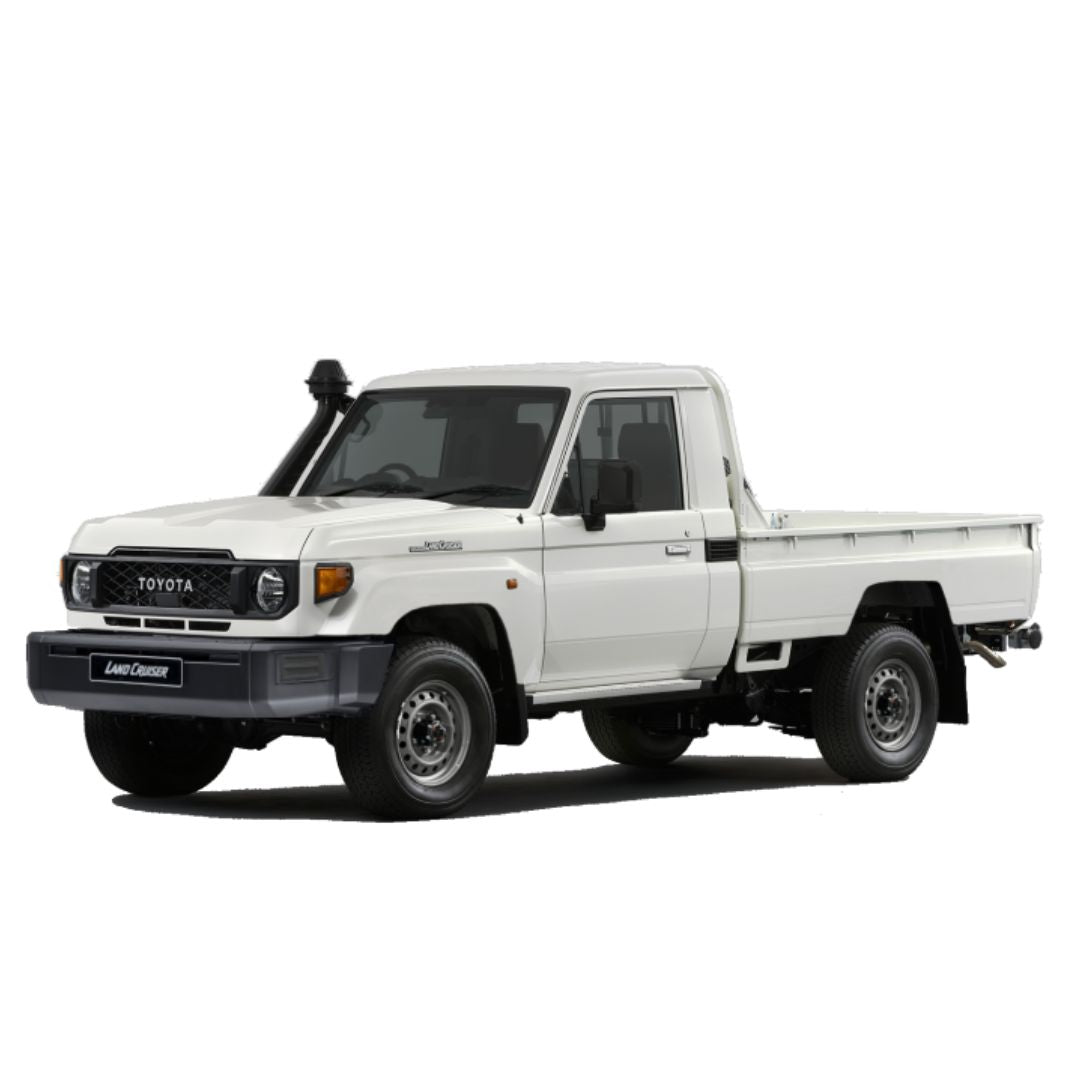 Protection frontale ALMONT4WD pour Toyota HZJ 76-79 2024, protections inférieures robustes pour véhicule tout-terrain.