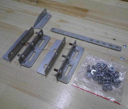 Supports universels auvent Alu-Cab en acier inoxydable, accessoire robuste pour installation d’auvent à 270°.