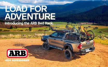 Support de benne ARB pour Toyota Hilux Revo 2016+ Double Cab, système de fixation robuste pour le toit.