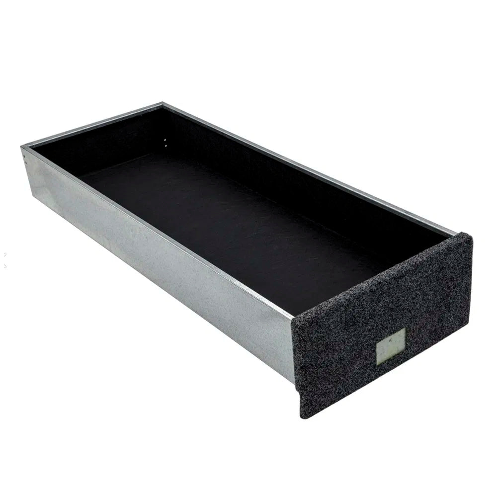 Module de tiroirs ARB pour cuisine coulissante, rangement 4x4, tiroirs en bois avec poignées intégrées.