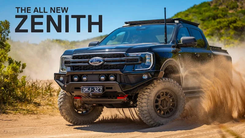 Pare-choc avant ARB Zenith pour Ford Ranger 2023+ avec barre de treuil, robuste et sécurisé, conçu pour une protection optimale.