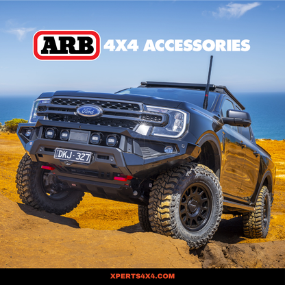 Pare-choc avant ARB Zenith pour Ford Ranger 2023+ avec barre de treuil, robuste et renforcée, design moderne et fonctionnel.