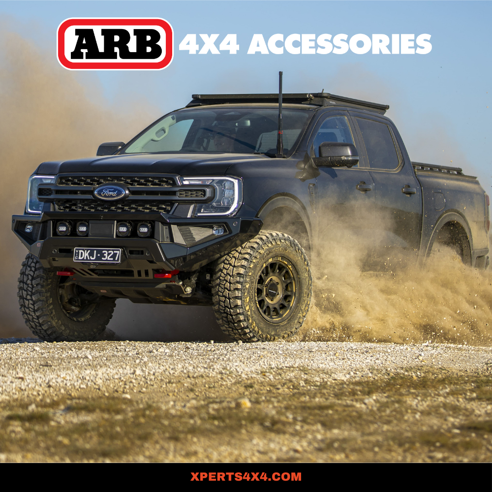 Pare-choc avant ARB Zenith pour Ford Ranger 2023+ avec Winch-Bar, robuste et noir, conçu pour protection et style tout-terrain.