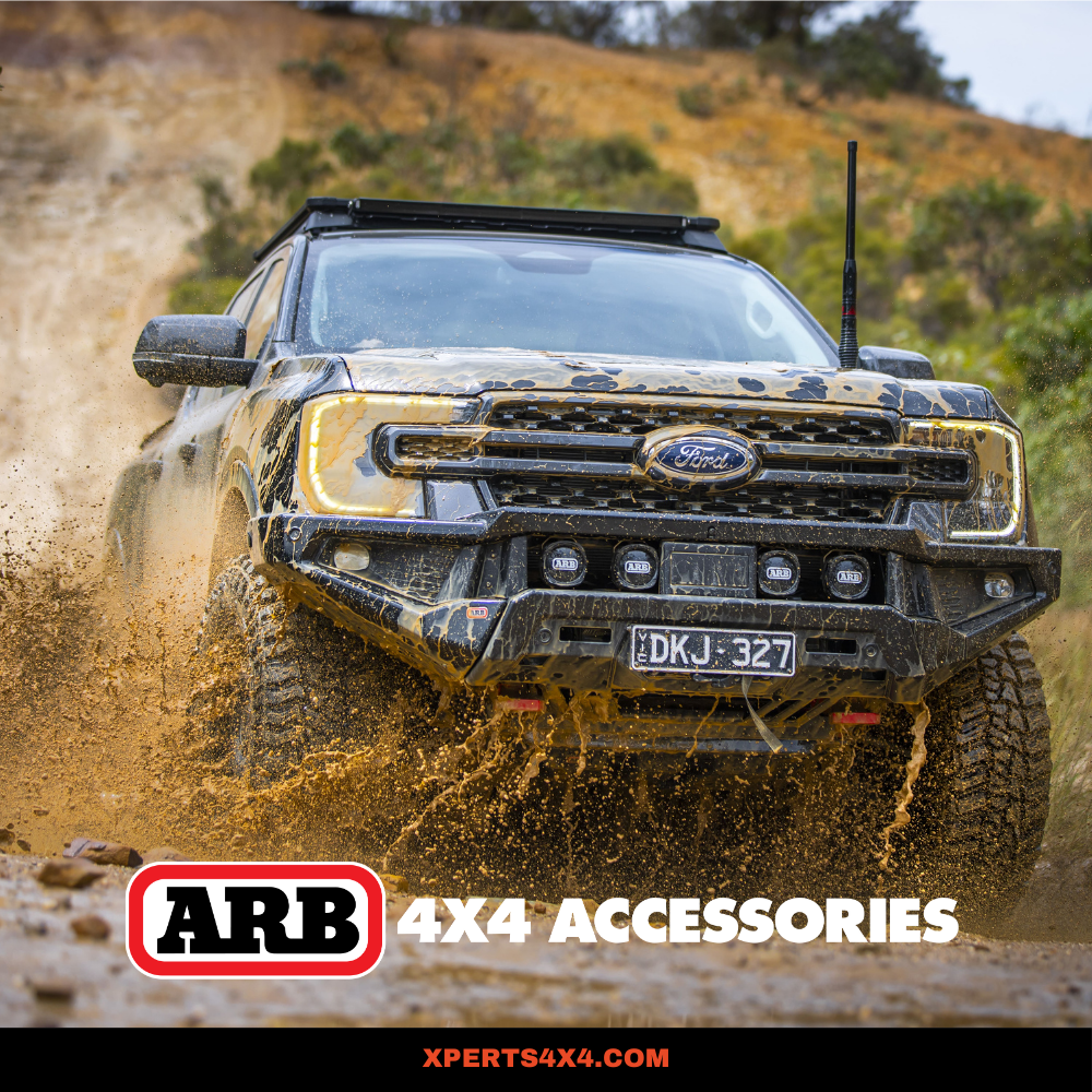 Pare-choc avant ARB Zenith pour Ford Ranger 2023+ avec Winch-Bar, robuste et en acier, prêt pour l'aventure tout-terrain.