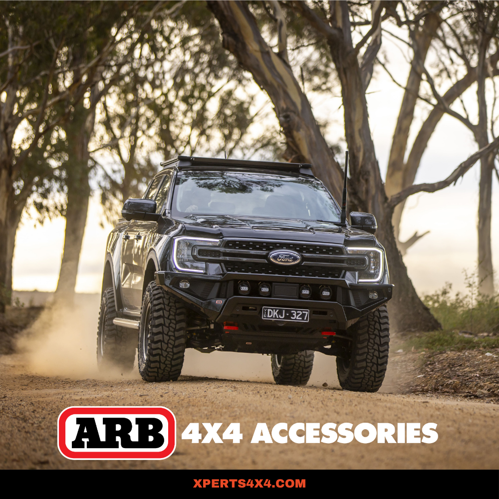 Pare-choc avant ARB Zenith pour Ford Ranger 2023+ avec winch-bar, robuste et design moderne, installé sur le véhicule.