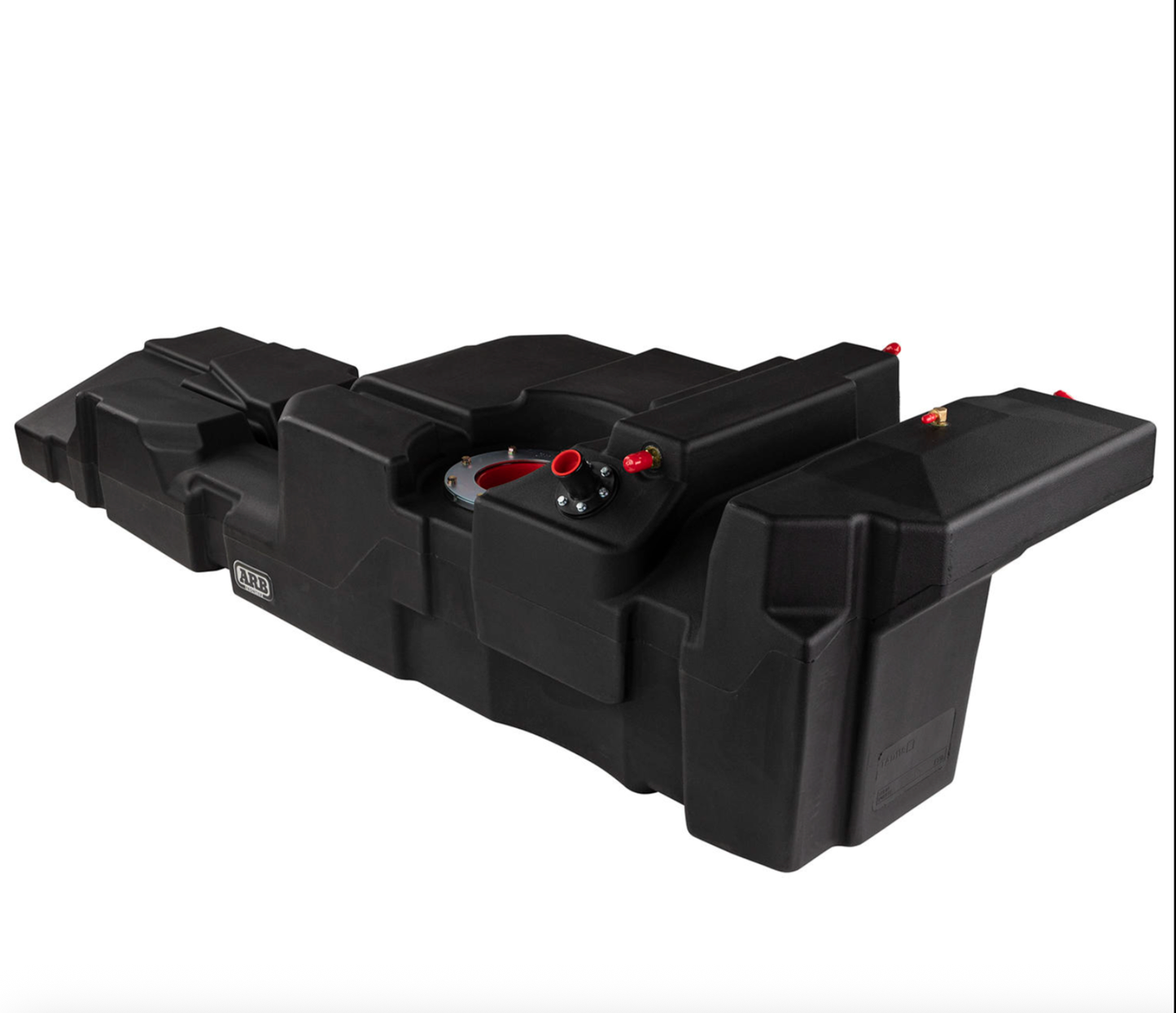 Réservoir de remplacement ARB Frontier 140L pour Isuzu Dmax 2012-2020, visible avec connexions et capuchon.