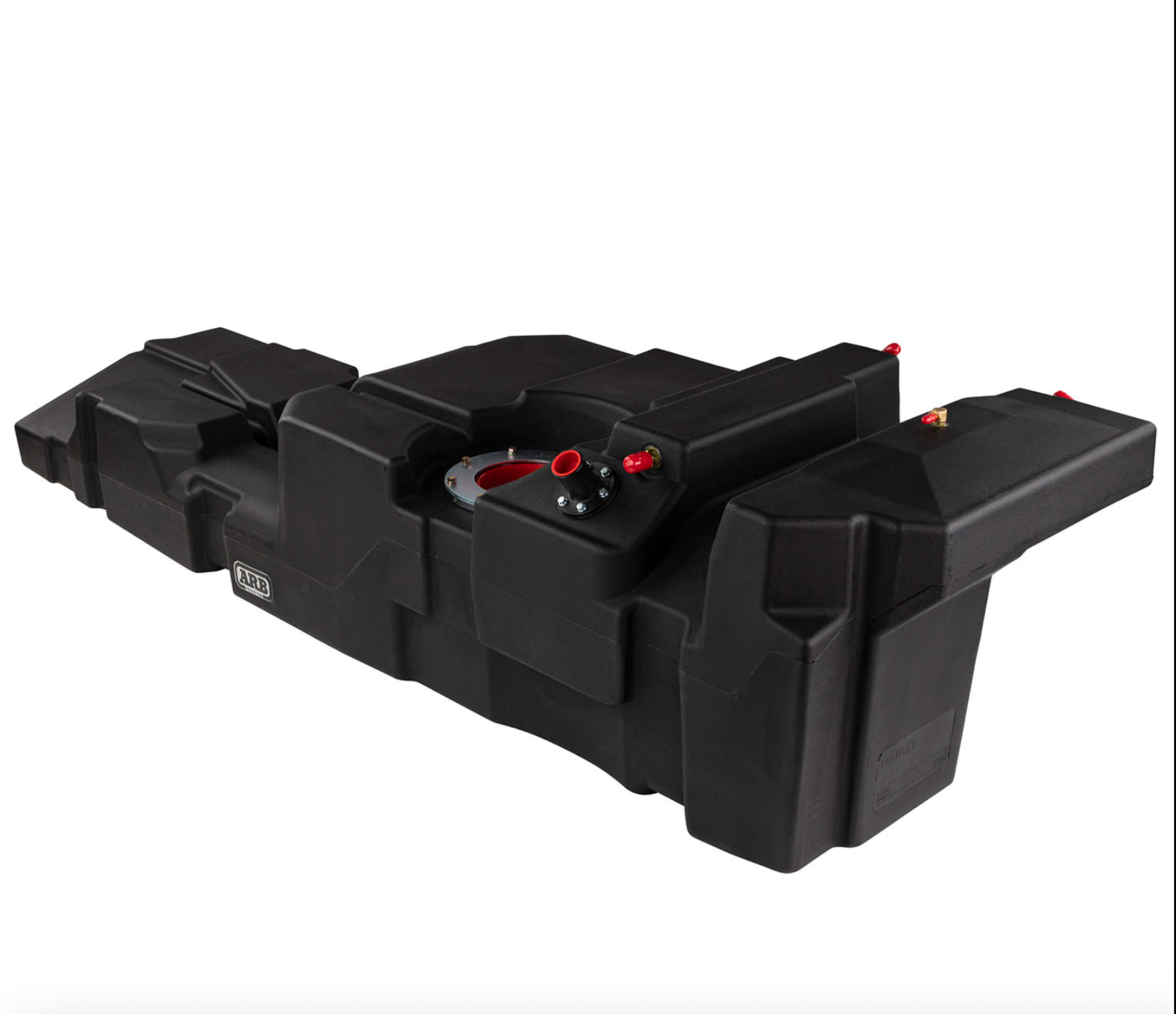 Réservoir de remplacement ARB Frontier 140L pour Isuzu Dmax 2012-2020, visible avec connexions et capuchon.