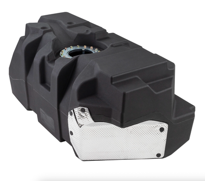 Réservoir de remplacement ARB Frontier 145L pour Nissan Patrol GQ/GU, vue de face avec connexion et capteur visible.