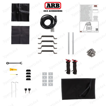 Tente de toit ARB Esperance V2 avec coque rigide ABS, installation facile, pour camping en extérieur, vue de la tente montée.