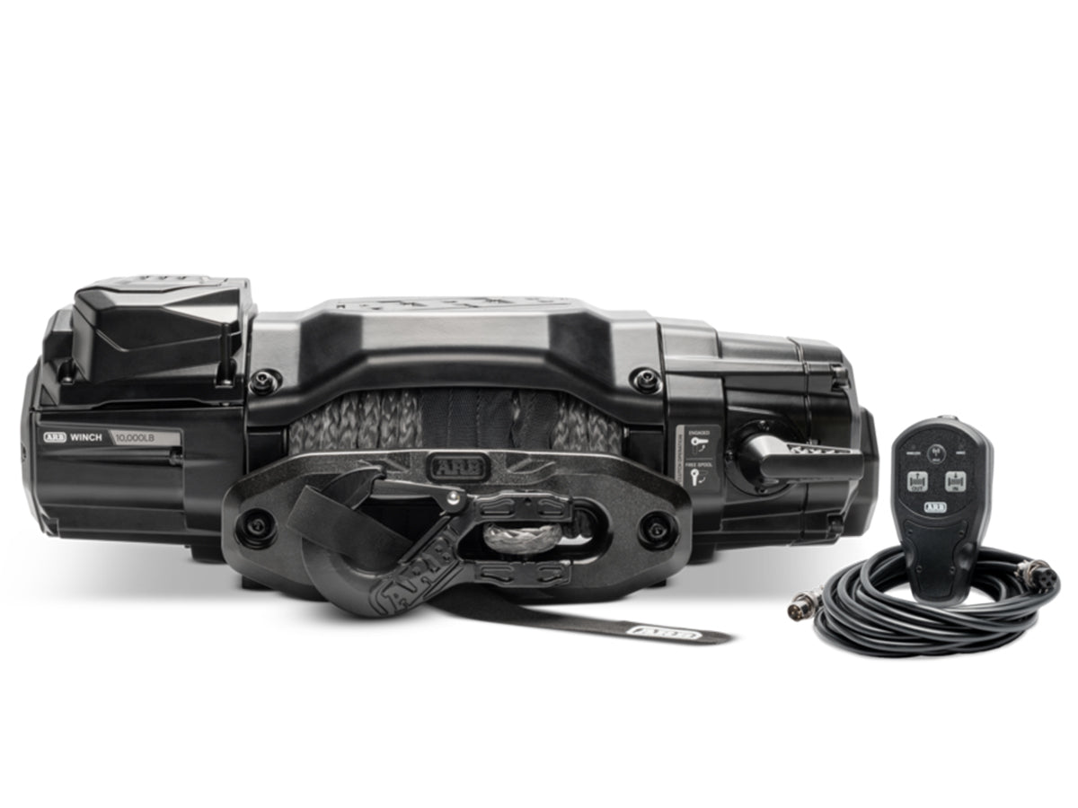 Treuil ARB 10S 4.5T 12V avec corde synthétique de 28m, pour récupération tout-terrain, modèle Performance Pro.