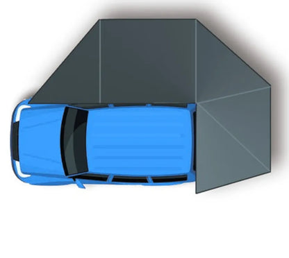 Auvent autoportant BULLFACE 270° XL Overland, modèle 470 Droite, fixation robuste pour camping et véhicules extérieurs.
