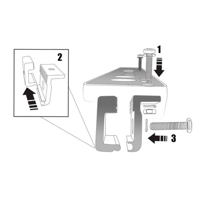Support de benne universel en aluminium pour pickup BULLFACE, robuste et léger, adapté pour le transport et la sécurisation.