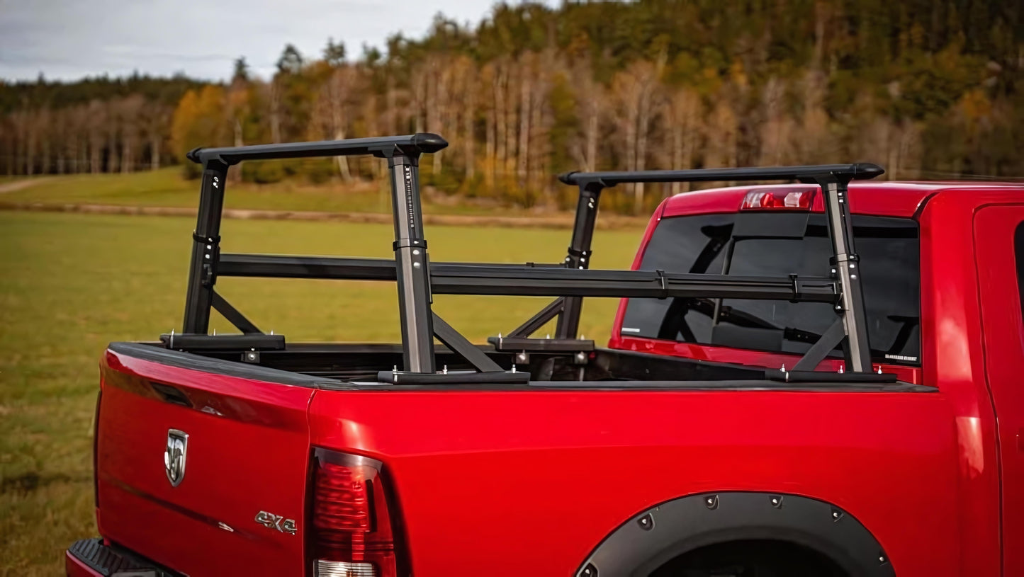 Support de benne universel pour pickup en aluminium BULLFACE, robuste et léger, adapté pour chargement et transport.