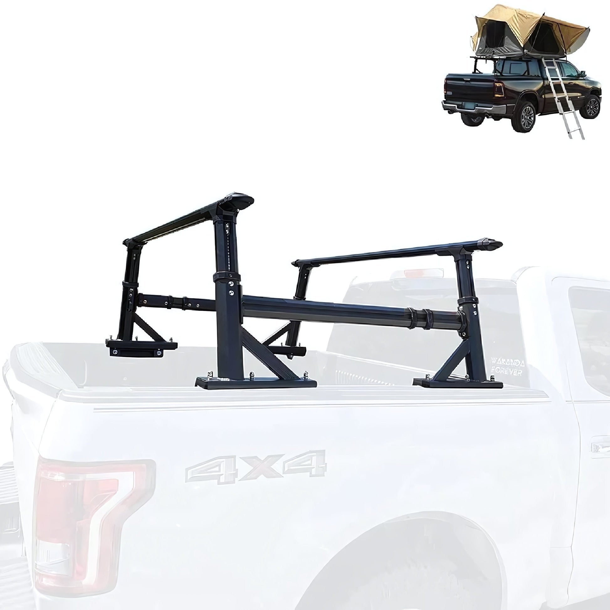 Support de benne universel pour pickup en aluminium BULLFACE, robuste et léger, adapté à différents modèles de camion.
