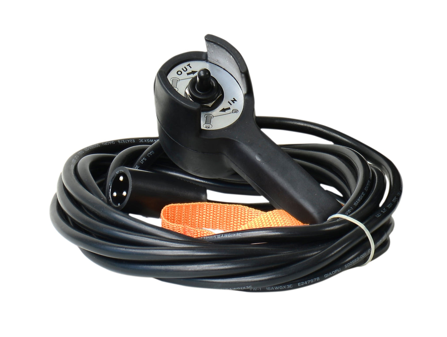Télécommande filaire COMEUP pour treuil 4x4, compatible avec 3 ou 6 broches, accessoire robuste pour treuils tout-terrain.