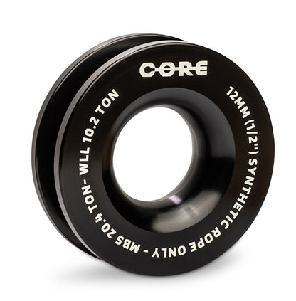 Poulie de renvoi Core Donut 98mm avec corde synthétique 20.4T, accessoire pour treuils, marque CORE, vue de face.