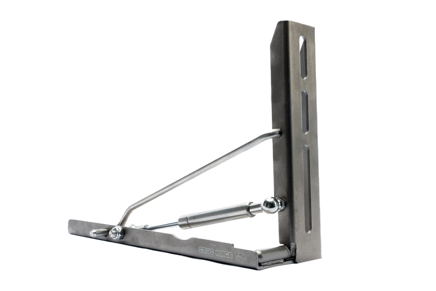 Support de auvent rabattable CROC HINGE pour 4x4, robuste et polyvalent, idéal pour auvents en véhicule tout-terrain.