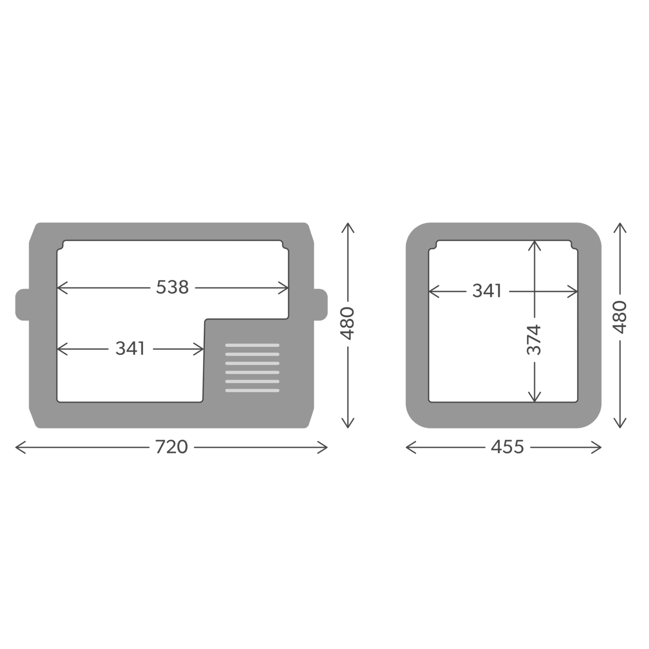 Réfrigérateur portable DOMETIC CFX5 55, appareil de haute performance pour le refroidissement en déplacement avec accessoires.