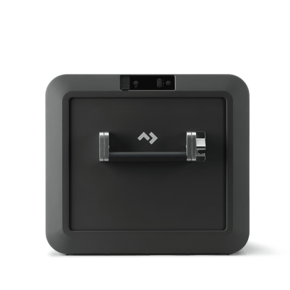 Réfrigérateur portable Dometic CFX5 95 DZ avec double zone, 94L, en extérieur, vue de face avec poignées et écran de contrôle