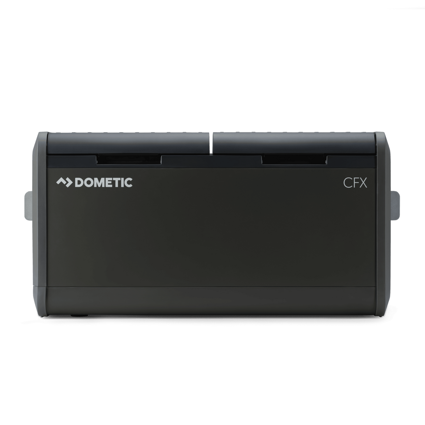 Réfrigérateur portable Dometic CFX5 95 DZ avec double zone, 94L, en extérieur, affichage numérique et poignées robustes.