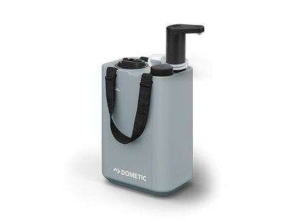 Réservoir d’eau DOMETIC GO 11L avec robinet, capacité de 11 litres, en plastique transparent avec couvercle Glacier.
