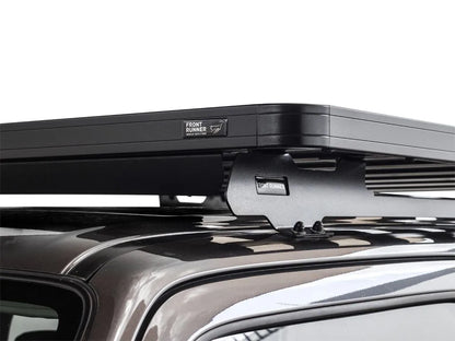 Galerie de toit Slimline II pour Suzuki Jimny 1998-2018, modèle Front Runner, vue de face avec fixation solide.