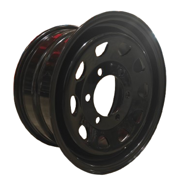 Jante en acier GOSS LT Black de 17 pouces, modèle G178617105BK, vue de face avec finition noire.