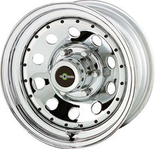 Jante en acier GOSS Modular Chrome pour voiture, finition chromée brillante, vue de face.