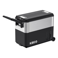 Glacière ICECO JP50 PROS 50L, frigo et freezer off-road, avec poignée et compresseur, idéale pour aventures en extérieur.