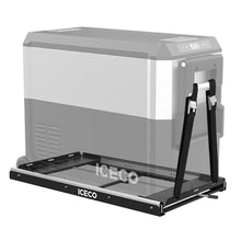 Plateau coulissant ICECO Heavy-Duty pour frigo, accessoire de sécurité et d'accès optimal, en métal robuste.