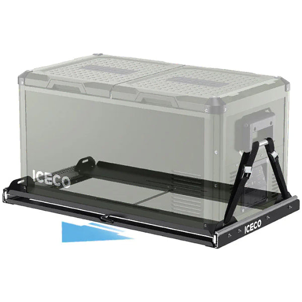 Plateau coulissant ICECO Heavy-Duty pour frigo, support robuste pour accès facile et sécurité dans les accessoires de réfrigérateur.