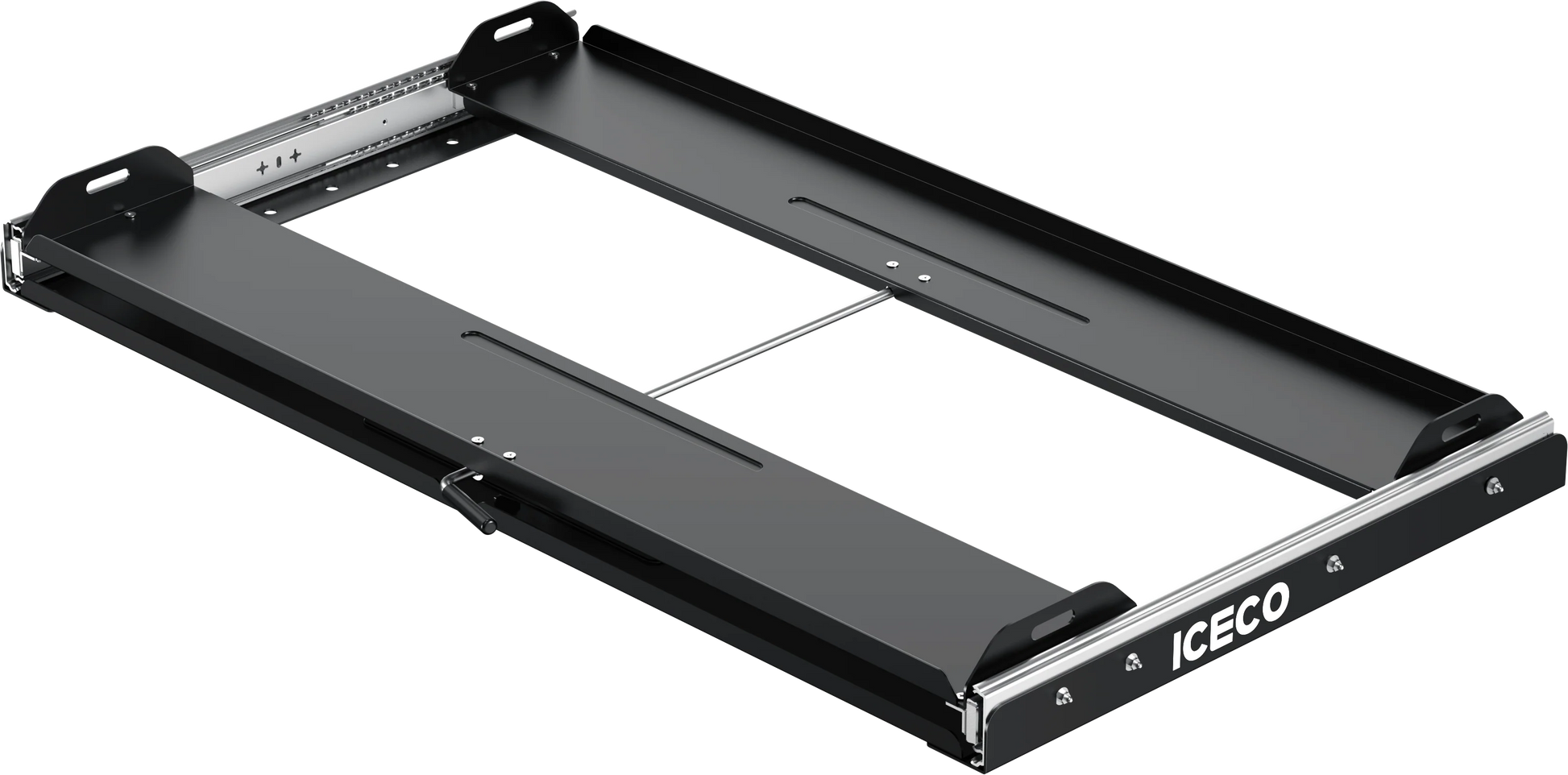 Plateau coulissant ICECO Heavy-Duty pour frigo, sécurité et accès facile, accessoire pratique pour réfrigérateur ICECO.