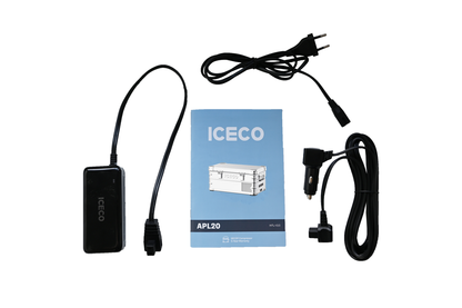 Réfrigérateur/congélateur ICECO 20L en argent, frigo portable à zone unique, idéal pour le camping et les voyages.