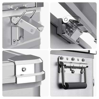 Réfrigérateur/congélateur ICECO 20L zone unique en argent, compact et portable pour stockage de glace et aliments.