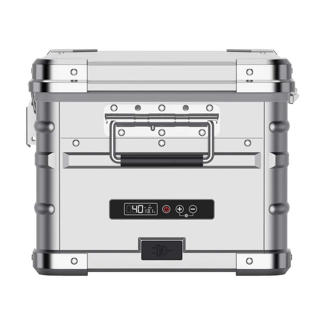 Réfrigérateur/congélateur ICECO 20L simple zone en argent, appareil de refroidissement compact pour accessoires et stockage.
