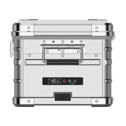 Réfrigérateur/congélateur ICECO 20L simple zone en argent, appareil de refroidissement compact pour accessoires et stockage.