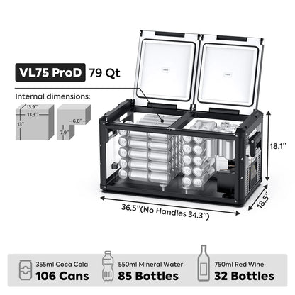 Réfrigérateur ICECO 75L avec double compartiment en vert, compacité et espace de rangement pour la cuisine.