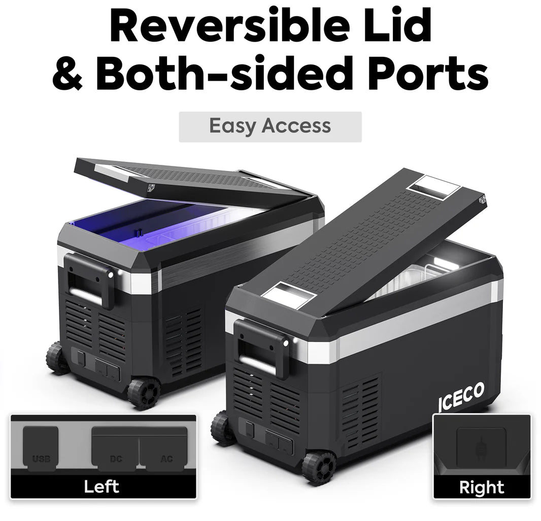 Réfrigérateur ICECO JP30 PROS 30L, frigo et congélateur à zone unique, compact et portable, pour accessoires et stockage.