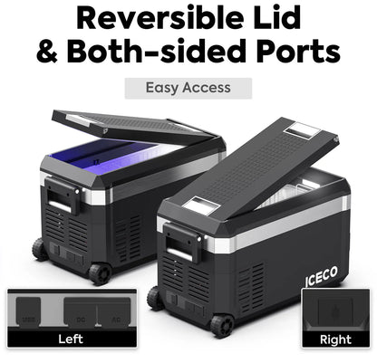 Réfrigérateur ICECO JP30 PROS 30L, frigo et congélateur à zone unique, compact et portable, pour accessoires et stockage.