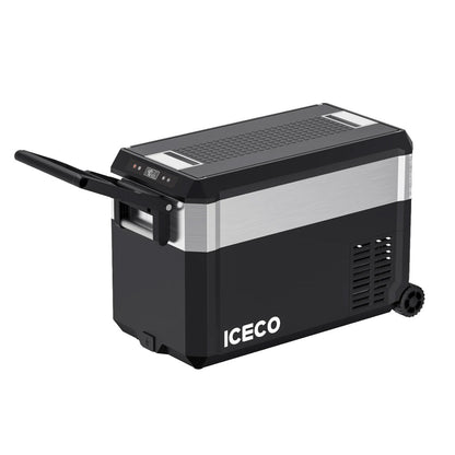Réfrigérateur congélateur ICECO JP40 PROS 40L, frigo mono-zone avec compartiments visibles et accessoires inclus.
