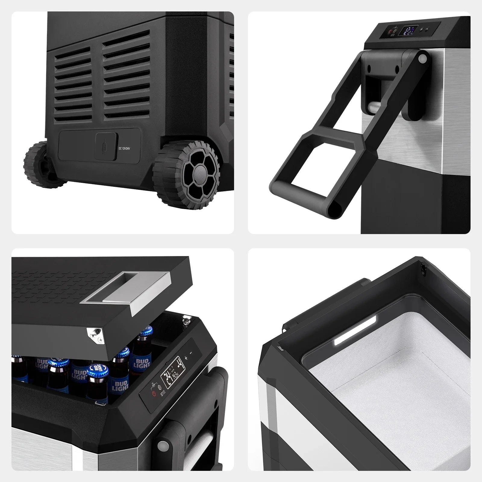 Réfrigérateur congélateur ICECO JP40 PROS 40L, unité simple zone, compact et pratique pour le rangement alimentaire.